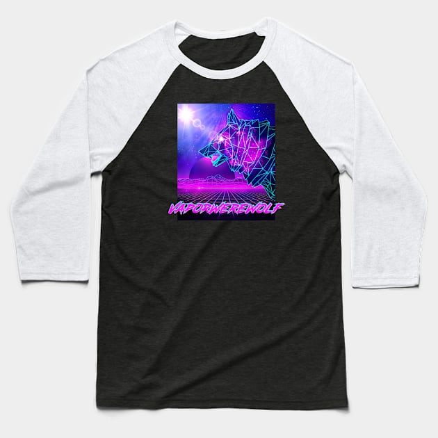 Vaporwerewolf Baseball T-Shirt by Viergacht